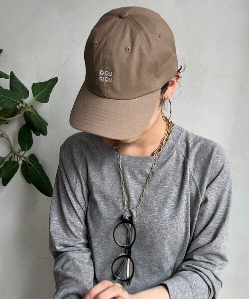 DouDou(ドゥドゥ)の「DD刺繍キャップ(キャップ・レディース・グリーン/サンドベージュ/ブラック/ネイビー・FREE)」の15枚目の写真