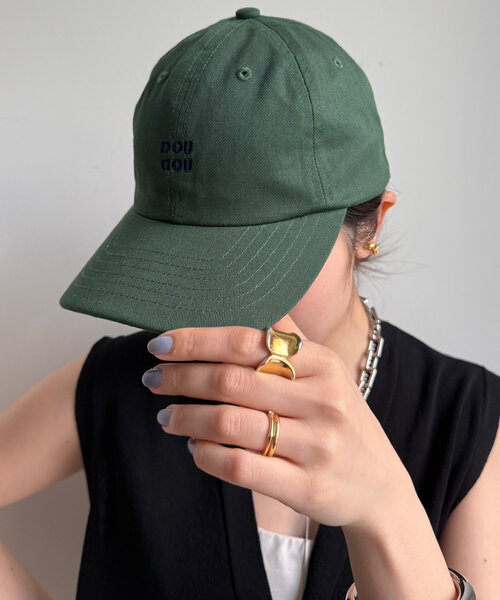 DouDou(ドゥドゥ)の「DD刺繍キャップ(キャップ・レディース・グリーン/サンドベージュ/ブラック/ネイビー・FREE)」の20枚目の写真