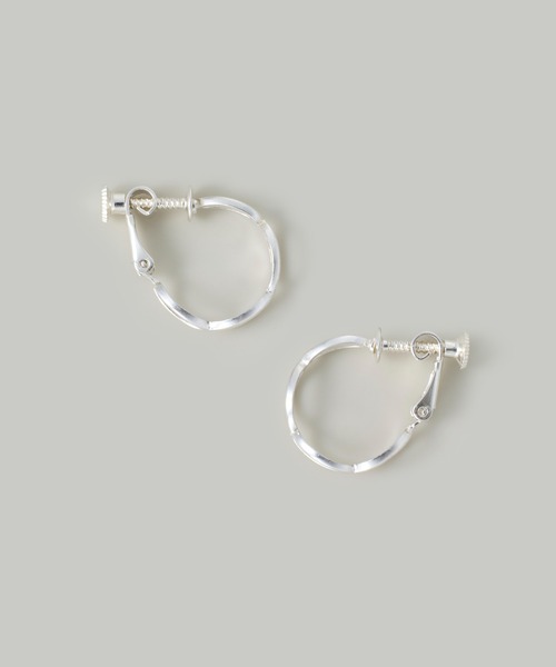 Jolie Toujours(ジョリトゥジュール)の「【金属アレルギー軽減】〈Silver925〉クロスフープイヤリング(イヤリング・レディース・シルバー・FREE)」の3枚目の写真