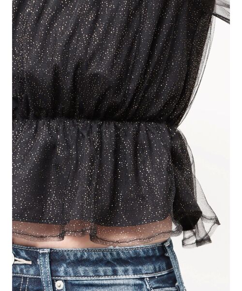 GYDA（ジェイダ）の「ラメチュールオフショルブラウス（シャツ/ブラウス・レディース・スカイブルー/ブラック・FREE）」の21枚目の写真