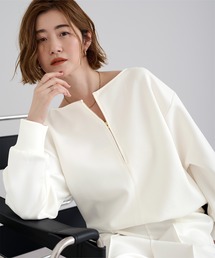 ボンディングフロントジッププルオーバー