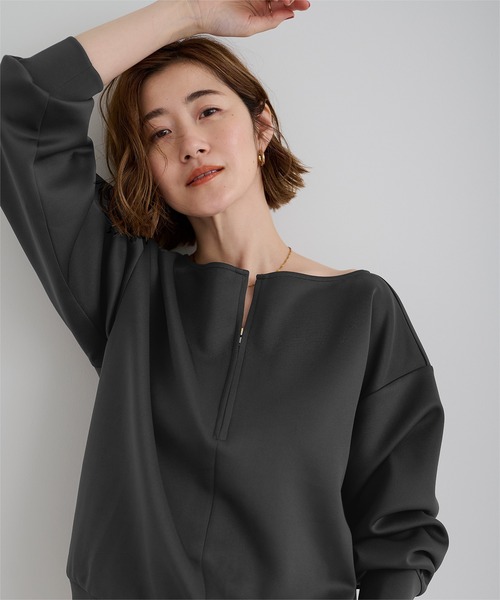 ボインディングフロントタックプルオーバー ボンディングフロントジッププルオーバー（Tシャツ/カットソー）｜ur's