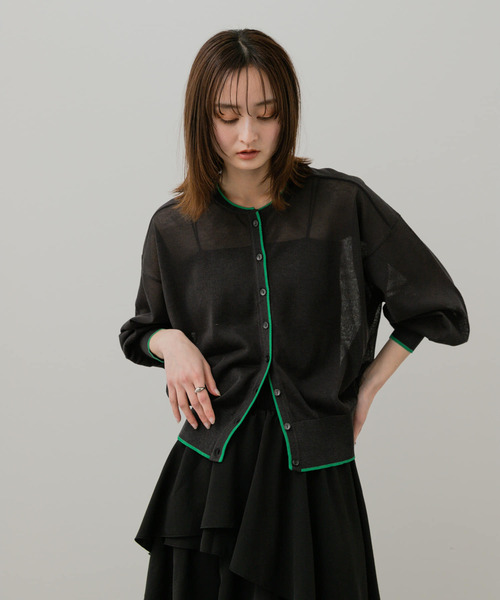 展示のみ美品　 シアーボリュームスリーブプルオーバー　ブラック bbxn1464_m01.jpg