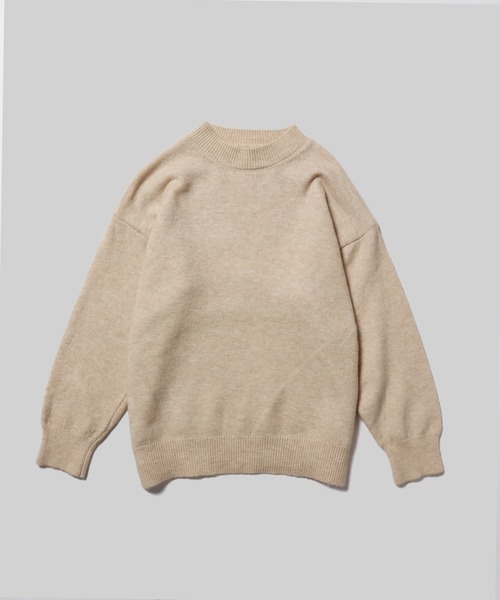 AO2（アオズ）の「▲Crewneck Basic Knit / クルーネックニット（ニット/セーター・レディース・アイボリー/パープル・FREE）」の3枚目の写真