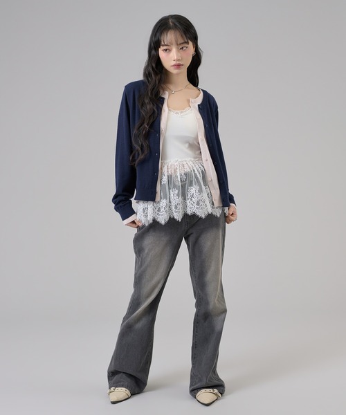 apres jour mignon(アプレジュールミニョン)の「【apresjour mignon×ARIAZ】カップ付き裾レースキャミソール(キャミソール・レディース・オフホワイト・フリー)」の6枚目の写真