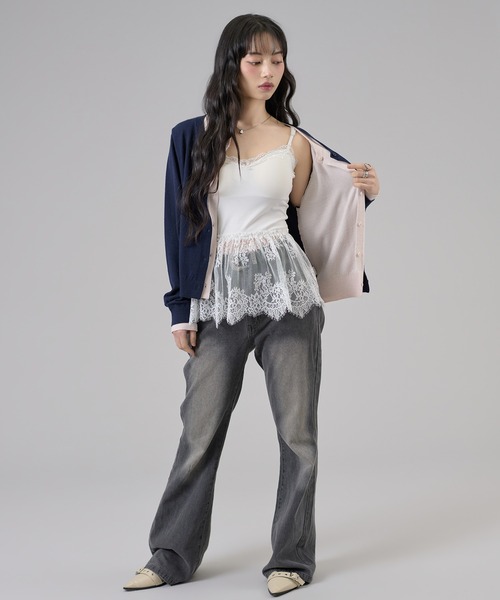apres jour mignon(アプレジュールミニョン)の「【apresjour mignon×ARIAZ】カップ付き裾レースキャミソール(キャミソール・レディース・オフホワイト・フリー)」の8枚目の写真