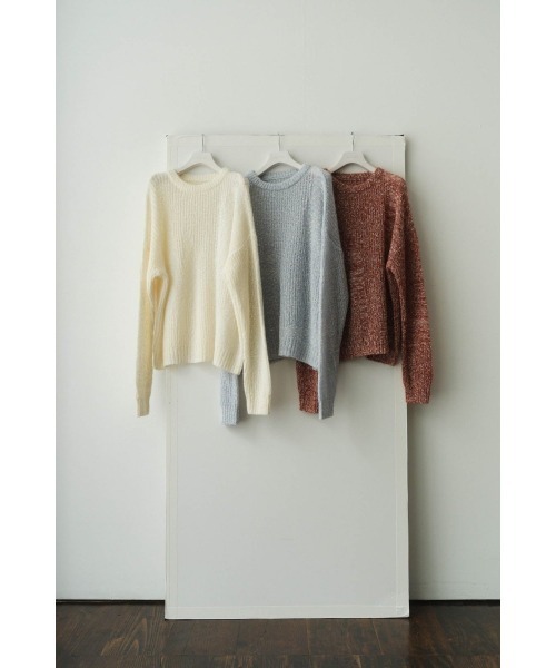 Knuth Marf（クヌースマーフ）の「jaguard sheer knit(unisex)（ニット/セーター・レディース・レッド/ホワイト/ライトブルー・FREE）」の4枚目の写真