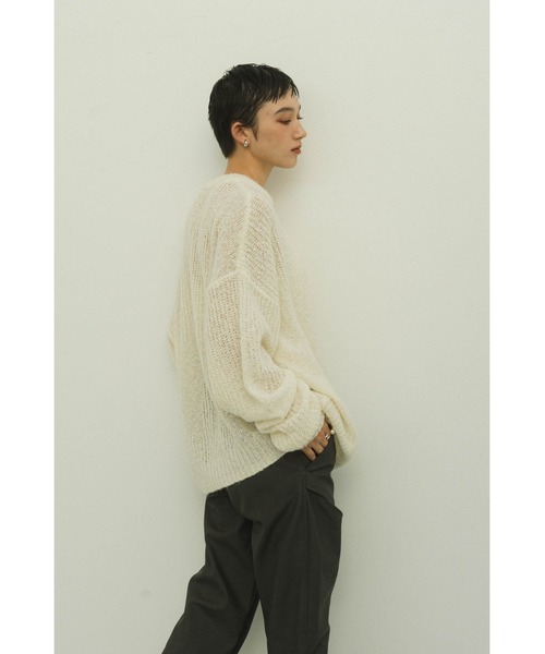 Knuth Marf（クヌースマーフ）の「jaguard sheer knit(unisex)（ニット/セーター・レディース・レッド/ホワイト/ライトブルー・FREE）」の7枚目の写真