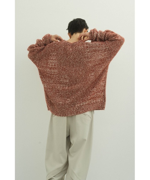 jaguard sheer knit(unisex)/white | KNUTH MARF