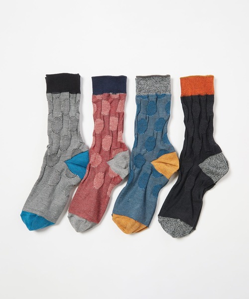 gomme（ゴム）の「リンクスドットソックス（ソックス/靴下・レディース・グレー/ブルー/ブラック/レッド・FREE）」の5枚目の写真