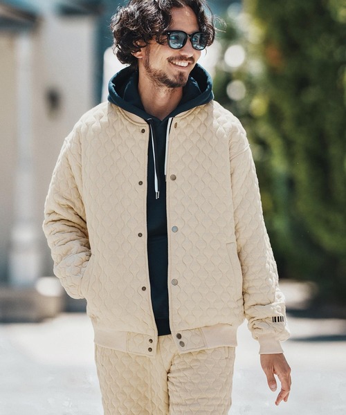 felkod(フィルコッド)の「mj10795- Quilted Relax Blouson キルティングブルゾン(ブルゾン・メンズ・グレイッシュベージュ/ブラック・S/M/L)」の3枚目の写真