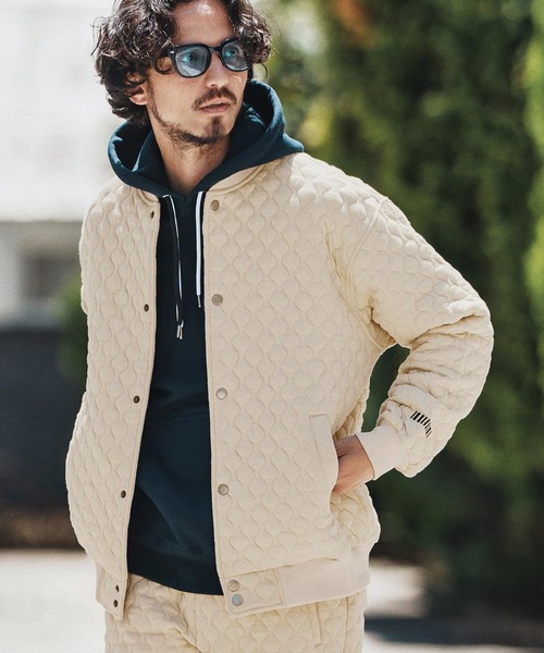 felkod(フィルコッド)の「mj10795- Quilted Relax Blouson キルティングブルゾン(ブルゾン・メンズ・グレイッシュベージュ/ブラック・S/M/L)」の4枚目の写真