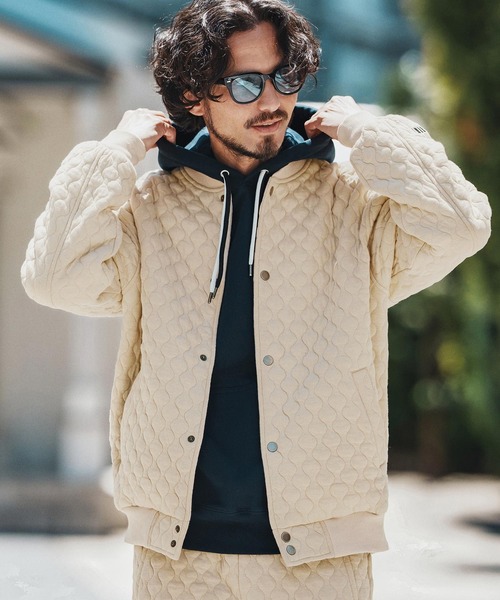 felkod(フィルコッド)の「mj10795- Quilted Relax Blouson キルティングブルゾン(ブルゾン・メンズ・グレイッシュベージュ/ブラック・S/M/L)」の5枚目の写真