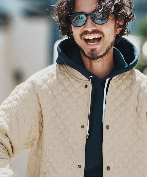 felkod(フィルコッド)の「mj10795- Quilted Relax Blouson キルティングブルゾン(ブルゾン・メンズ・グレイッシュベージュ/ブラック・S/M/L)」の6枚目の写真