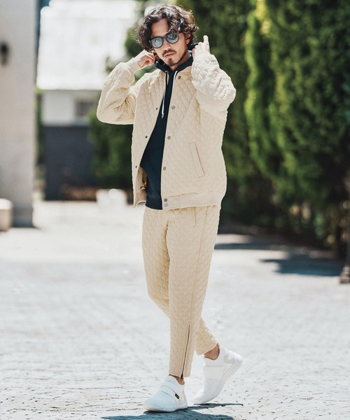 felkod(フィルコッド)の「mj10795- Quilted Relax Blouson キルティングブルゾン(ブルゾン・メンズ・グレイッシュベージュ/ブラック・S/M/L)」の8枚目の写真
