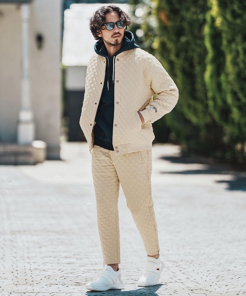 felkod(フィルコッド)の「mj10795- Quilted Relax Blouson キルティングブルゾン(ブルゾン・メンズ・グレイッシュベージュ/ブラック・S/M/L)」の9枚目の写真