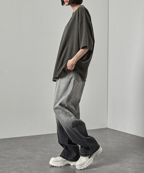 Alfred Alex】ヴィンテージ加工ピグメント3Dメタルディストーテッド