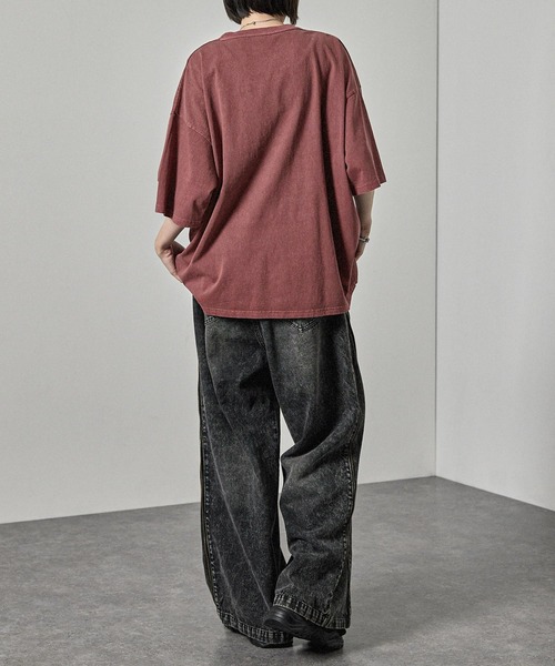 Alfred Alex】ヴィンテージ加工ピグメント3Dメタルディストーテッド