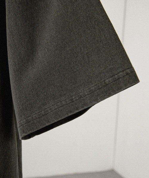Alfred Alex(アルフレッドアレックス)の「【Alfred Alex】ヴィンテージ加工ピグメント3Dメタルディストーテッドロゴ半袖Tシャツ(Tシャツ/カットソー・メンズ・ブラック/ワイン/グレイッシュブルー・M/L)」の8枚目の写真