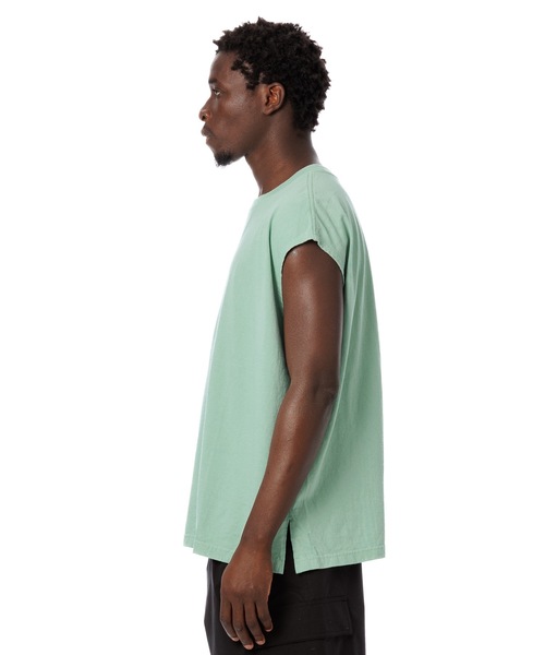 American Cotton Slit Sleeveless Tee / アメリカンコットン後