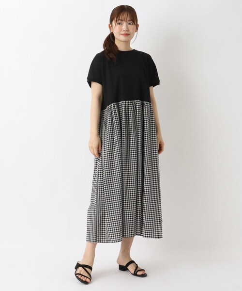 one'sterrace(ワンズテラス)の「切替コンビワンピース(ワンピース・レディース・ブラック系8/ネイビー系5/ベージュ系その他7・02)」の9枚目の写真