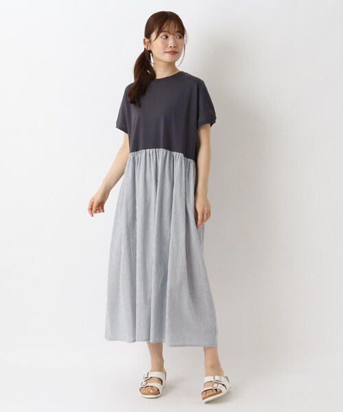 one'sterrace(ワンズテラス)の「切替コンビワンピース(ワンピース・レディース・ブラック系8/ネイビー系5/ベージュ系その他7・02)」の5枚目の写真