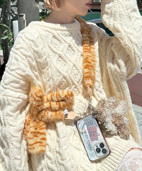 Alley Tokyo × Casselini】トラネコファースマホショルダー