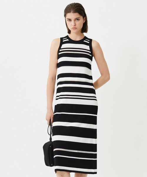 洗える】 マルチボーダーワンピース