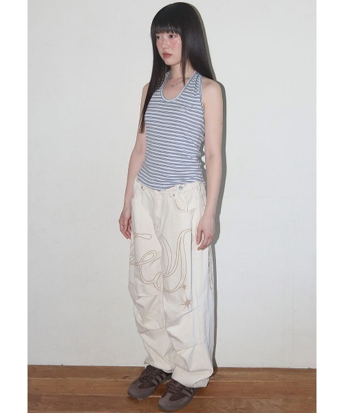 タンクトップ ノースリーブ A'GEM/9 × .kom 「FANCY CLUB/ファンシークラブ」 Stripe Open-back Haltern A'GEM/9 × .kom 『FANCY CLUB/ファンシークラブ』 Stripe Open