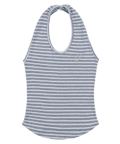 タンクトップ ノースリーブ A'GEM/9 × .kom 「FANCY CLUB/ファンシークラブ」 Stripe Open-back Haltern A'GEM/9 × .kom 『FANCY CLUB/ファンシークラブ』 Stripe Open