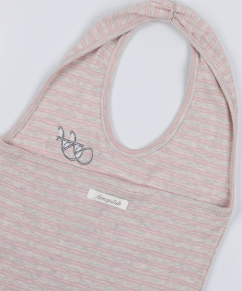 キャミソール FANCY CLUB/ファンシークラブ Stripe Open-back Halterneck ホールターネック トップス A'GEM/9 × .kom 『FANCY CLUB/ファンシークラブ』 Stripe Open