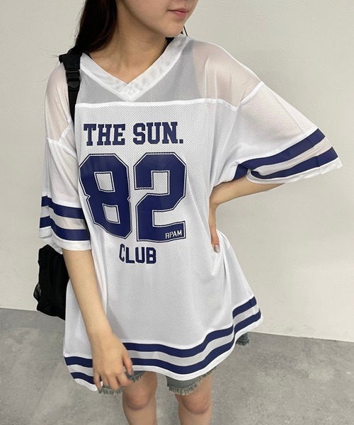 repipi armario(レピピ アルマリオ)の「キリカエメッシュルーズTワンピース(ワンピース・キッズ・ホワイト/ネイビー/ブラック・SMALL/MEDIUM/LARGE)」の2枚目の写真