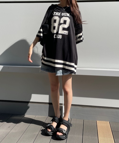 repipi armario(レピピ アルマリオ)の「キリカエメッシュルーズTワンピース(ワンピース・キッズ・ホワイト/ネイビー/ブラック・SMALL/MEDIUM/LARGE)」の4枚目の写真