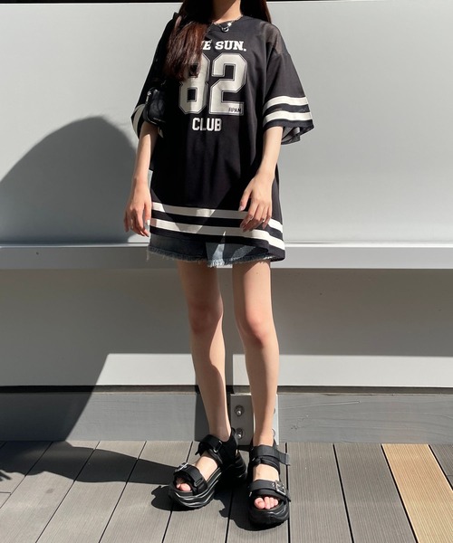 repipi armario(レピピ アルマリオ)の「キリカエメッシュルーズTワンピース(ワンピース・キッズ・ホワイト/ネイビー/ブラック・SMALL/MEDIUM/LARGE)」の5枚目の写真