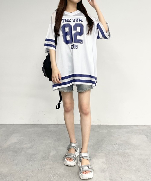 repipi armario(レピピ アルマリオ)の「キリカエメッシュルーズTワンピース(ワンピース・キッズ・ホワイト/ネイビー/ブラック・SMALL/MEDIUM/LARGE)」の18枚目の写真