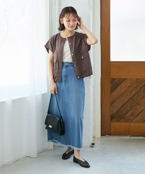 le.coeur blanc（ルクールブラン）の「リメイク風ラメデニムスカート（デニムスカート・レディース・サックスブルー/ブルー・38/36）」の17枚目の写真