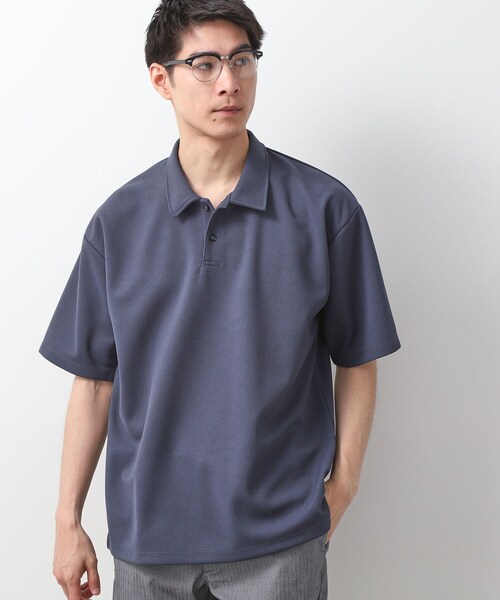 THE SHOP TK （ザ ショップ ティーケー ）の「ドライタッチカノコポロシャツ 【洗濯機OK/さらさら】（ポロシャツ・メンズ・ブラック/ライトグレー/ブラウン系/ブルー系その他/レンガ・04/02/03）」の4枚目の写真