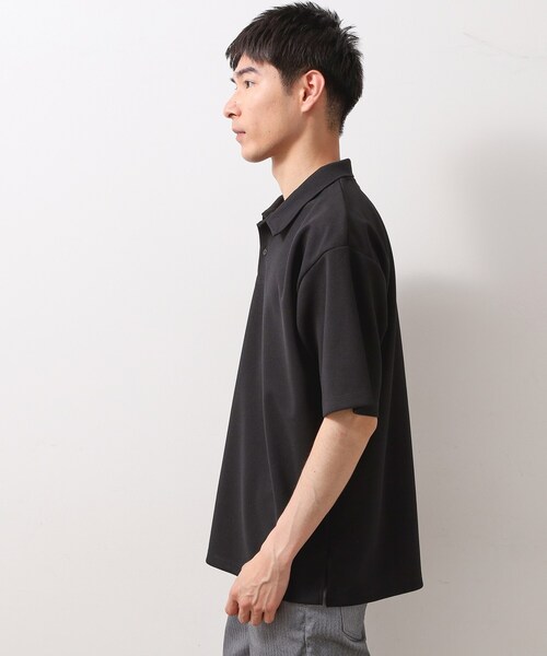 THE SHOP TK （ザ ショップ ティーケー ）の「ドライタッチカノコポロシャツ 【洗濯機OK/さらさら】（ポロシャツ・メンズ・ブラック/ライトグレー/ブラウン系/ブルー系その他/レンガ・04/02/03）」の6枚目の写真