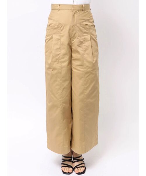MERCURYDUO(マーキュリーデュオ)の「チノハイウエストタックワイドパンツ(チノパンツ・レディース・ベージュ・SMALL/MEDIUM)」の10枚目の写真