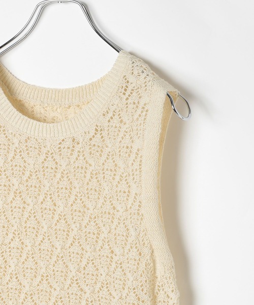 LEPSIM（レプシィム）の「7ゲージフリンジベスト　571071（ベスト・レディース・ブラック/アイボリー・FREE）」の12枚目の写真