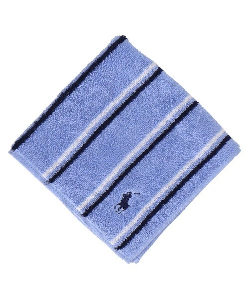 POLO RALPH LAUREN（ポロ ラルフ ローレン）の「メンズ タオルハンカチ ラージサイズ（ハンカチ/ハンドタオル・メンズ・ネイビー/アイボリー/サックスブルー・FREE）」の3枚目の写真