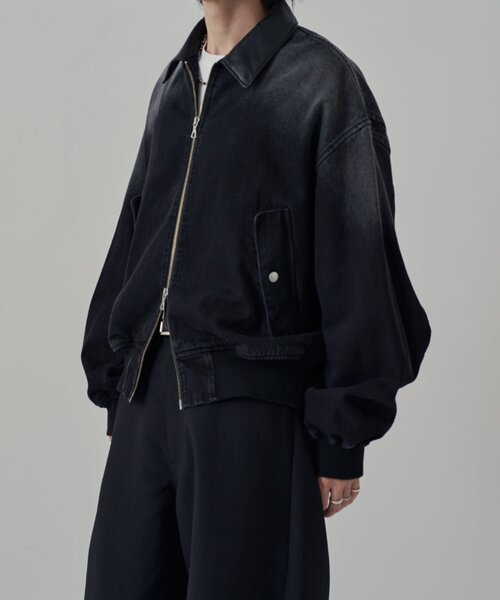 【新品・タグあり】Lui’s レザーカラーデニムボンバージャケット レザーカラーデニムボンバージャケット（デニムジャケット