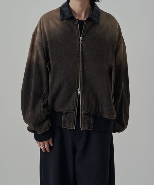 【新品・タグあり】Lui’s レザーカラーデニムボンバージャケット レザーカラーデニムボンバージャケット（デニムジャケット）｜Lui's