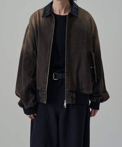 【新品・タグあり】Lui’s レザーカラーデニムボンバージャケット レザーカラーデニムボンバージャケット（デニムジャケット）｜Lui's