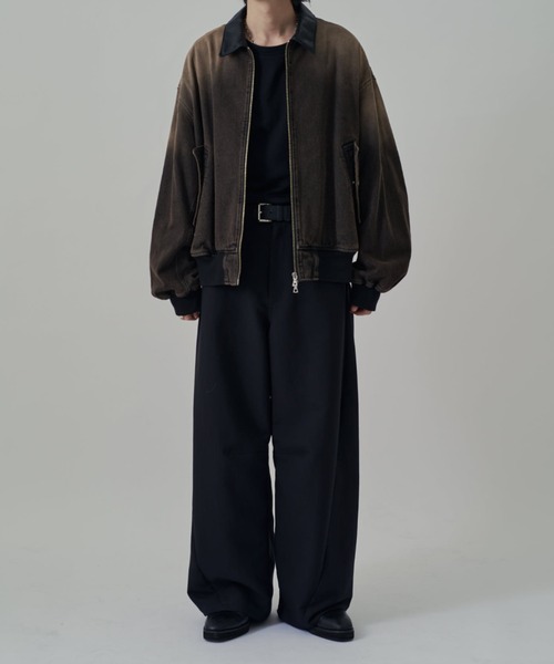 Lui's（ルイス）の「レザーカラーデニムボンバージャケット（デニムジャケット・メンズ・ブラウン/ブラック・M/S）」の7枚目の写真