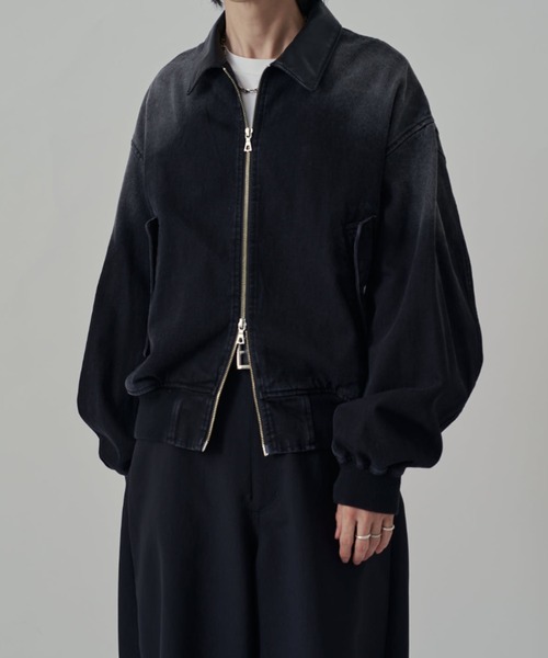 【新品・タグあり】Lui’s レザーカラーデニムボンバージャケット レザーカラーデニムボンバージャケット（デニムジャケット）｜Lui's