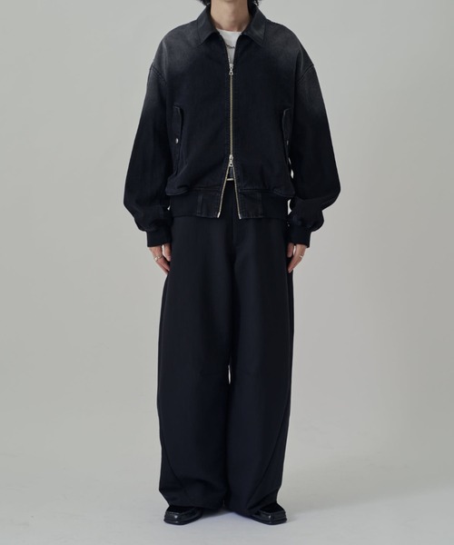 Lui's（ルイス）の「レザーカラーデニムボンバージャケット（デニムジャケット・メンズ・ブラウン/ブラック・M/S）」の6枚目の写真