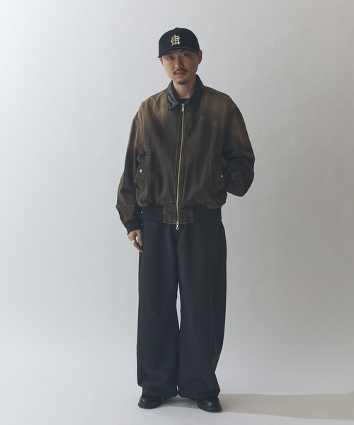 Lui's（ルイス）の「レザーカラーデニムボンバージャケット（デニムジャケット・メンズ・ブラウン/ブラック・M/S）」の22枚目の写真