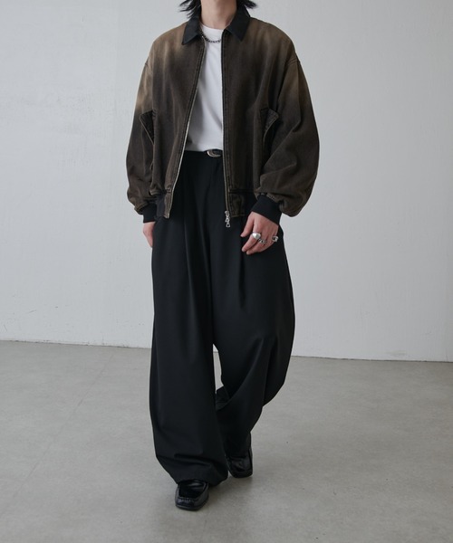 Lui's（ルイス）の「レザーカラーデニムボンバージャケット（デニムジャケット・メンズ・ブラウン/ブラック・M/S）」の18枚目の写真