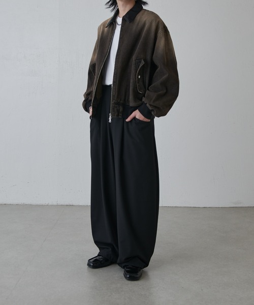 Lui's（ルイス）の「レザーカラーデニムボンバージャケット（デニムジャケット・メンズ・ブラウン/ブラック・M/S）」の19枚目の写真